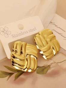 12 对/批精致华丽浪漫优雅不锈钢女士男士耳环蝴蝶心形几何水滴款式婚礼订婚出席晚宴情人节礼物日常佩戴配饰