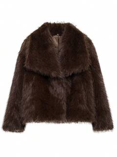 Sztuczne futro pluszowe puszyste stroje damskie kurtka ciepła kurtka z długim rękawem jesienno-zimowa damskie futrzane płaszcze zimowy strój kurtki ze sztucznego futra dla kobiet beżowy bordowy czerwony szary biały czarny futrzany płaszcz puszyste zimowe ubrania damskie