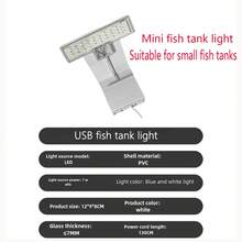 RGB Color Clamp Fish Tank Light,Aquarium Light,Full Spectrum Planted Tank Lamp,USB High Brightness LED Aquarium Light, White & Blue Spectrum For Aquatic Plants,Suitable For Round And Square Fish Tanks - Multicolor - View 20