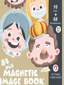 Livre de puzzle magnétique éducatif pour enfants, assemblage et combinaison libres, améliore la coordination main-œil, cultive la créativité, jouet interactif cadeau pour garçons et filles - Multicolore - Voir 2