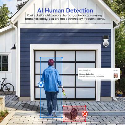 Low Power Solar Powered PTZ Camera, Wit Security Outdoor Wireless WiFi Night Vision Intercom Cloud Storage, Camera Battery 365 Degree Full Remote Monitoring view 4