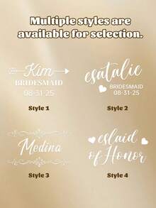 Customized Wedding Wine Glass Crystal Label Stickers, Personalized Champagne Flutes, Personalized Wedding Toast Glass, Carving Wedding Wine Glass, Champagne Glass Crystal Label Stickers, With Name And Design – Choose From Multiple Patterns, Colors & Styles – Perfect Wedding Gift