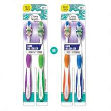 Gum Massager Toothbrush Soft For Adults And Multi Color For Travel Colors May Vary 2 Pack