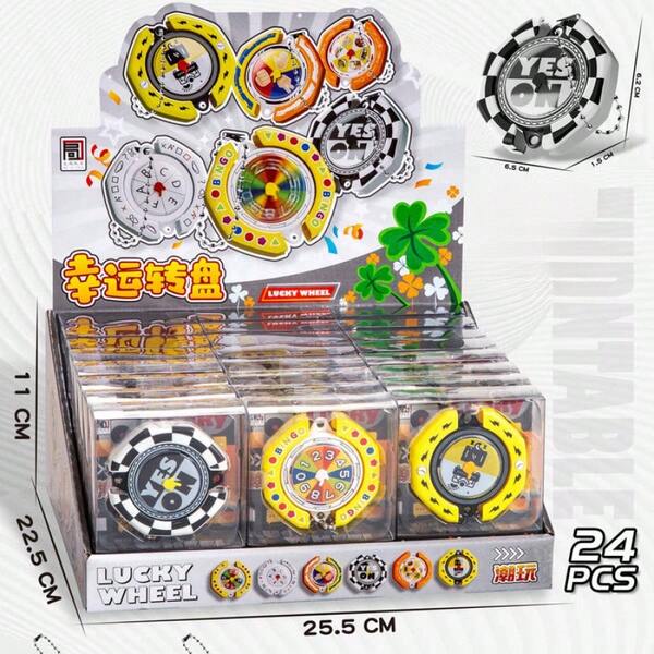 1pc Wheel, Creative Novelty Spinner To Help With Decision Making, Spin By Pressing Sides, Can Also Be Hung On Bags Or Used As Keychain (Random Color Of Middle Hand, Random Position Of Finger)