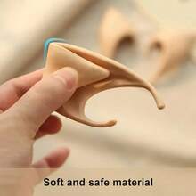 Halloween Elf Ears Cosplay Props - Pointed Elf Ears, Suitable For Role Play, Party Dress-Up And Halloween Decoration - Durable Rubber Material, Lightweight And Easy To Wear, No Feather Design, Beige And Multicolor Options, Fantasy Style, Soft And Lightweight, Essential Party Accessory