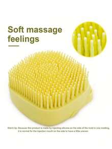 Soft Silicone Pet Grooming Brush, 2-In-1 Deshedding And Bathing Brush With Built-In Soap Dish, For Dog And Cat Bathing, Pet Grooming Tool With Shampoo Storage, Ideal For Dog And Cat Lovers - Multicolor - View 8