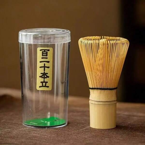 1pc Handmade Bamboo Matcha Whisk, Suitable For Daily Matcha Tea Ceremony