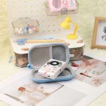 1 pieza Estuche protector de cámara digital de tarjeta pequeña, Estuche de cámara CCD mini, Bolsa de almacenamiento de auriculares con cremallera, Estuche para auriculares inalámbricos y organizador de cables, Organizador electrónico impermeable y portátil para viajes, para tecnología, para mujeres y para hombres