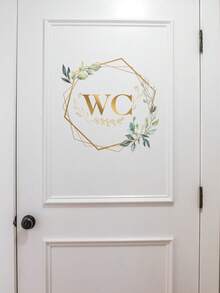 1pc Self-adhesive Wc Bathroom Sign Wall Sticker For Toilet Door Decoration - Multicolor - View 8