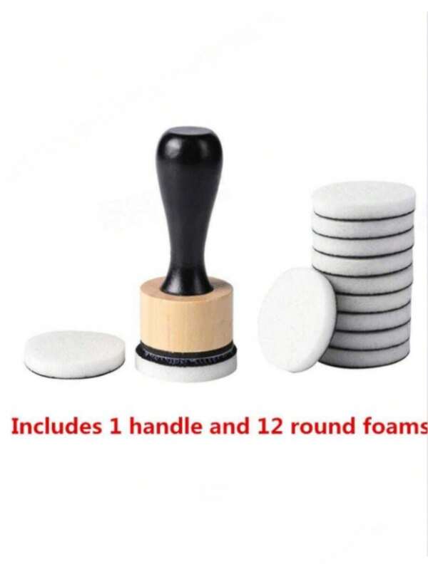 Tintenblend-Schwammwerkzeuge, Farbschwamm-Stempel mit Holzgriff, Scrapbooking Stempelkissen DIY Färbematerialien, Schablonen-Färbewerkzeuge mit Hohlräumen