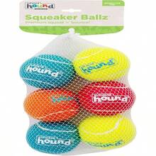 Outward Hound Squeaker Ballz 4-Pack Tennis Ball Dog Toys With Squeaker, Interactive Fetch Play For Pets Under 50 Lbs, Training Balls For Indoor &Amp; Outdoor Exercise, Medium, 25-Inch - ColorG - 查看 2