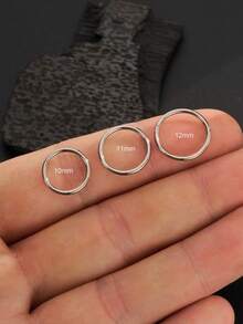 1 pieza Aro con bisagra de titanio grado implante 16G/18G/20G - Aro para cartílago, piercing de nariz, aro de septum, clicker sin costura, pendiente de aro pequeño (5-12mm)