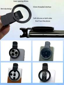 Universal Adjustable 52mm Mobile Phone Camera Lens Clip CPL Starlight 8-Wire Filter Is Suitable For All Smart Phone Camera Lens Filters Compatible With Iphone Android Mobile Phone Summer Vacation, Travel, Creative Photography Mobile Phone Accessories, Mobile Phone Lens, SLR Camera Mobile Phone Filter Portable, Starlight Mirror 8-Wire 6-Wire 4-Wire Starlight Filter