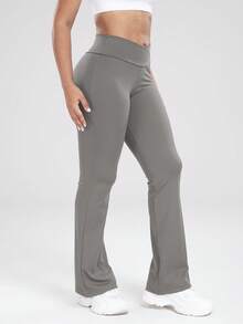 3 Pack Women's High Waist Butt Lifting Flare Yoga Pants – Tummy Control, Slim Fit, Stretchy & Comfy Leggings For Workout, Casual & Daily Wear - 黑灰綠 - 查看 3