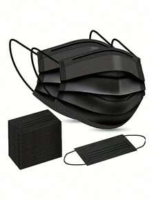 50pcs Disposable Face Masks,Available In A Variety Of Colors,Soft On Skin,3-Ply Facial Cover With Elastic Earloops - Perfect For Home,School,Office,Outdoors And Camping!