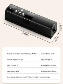 Portable Sealing Machine, Wireless Rechargeable Mini Vacuum Sealer For Food, Automatic, Suitable For Indoor & Outdoor Use, Seals Wet & Dry Foods, Keeps Food Fresh - Multicolor - View 11
