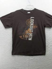 Lookout Mountain Tennessee Mens Brown Graphic T Shirt Size M - Style 18 - View 1