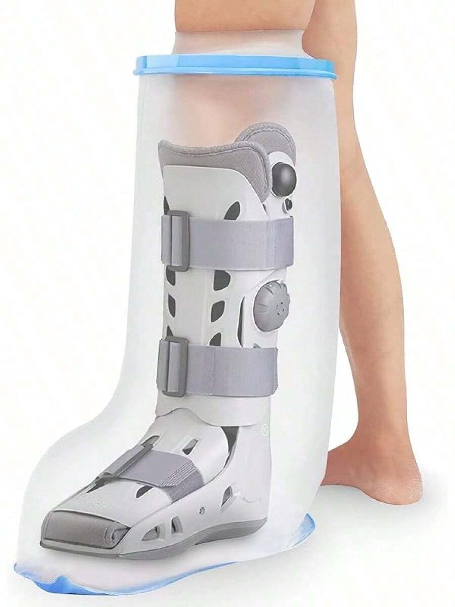 Waterproof Wide Leg Cast Cover Shower Adults, Large Leg Shower Cover With Non-Slip Bottom, Watertight Foot Protector Plus Size Adults Surgery Shower Boot
