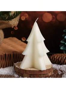 1pc, Handmade Christmas Tree Shaped Scented Candles, Slight Color Difference, Suitable For Home Decor, Restaurant, Birthday, Party, Bathroom Aromatherapy Christmas Decorations Room Decor, Christmas Gifts