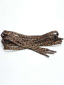 New Fashionable And Versatile Shoelaces For Sneakers, Casual Shoes, And Skate Shoes, Featuring Personalized Animal Print Designs, Including Leopard Print Shoelaces.