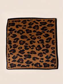 1 Piece Of Leopard Print Square Scarf, (Multifunctional) Suitable For Daily Headwear, Perfect For Enhancing Your Look