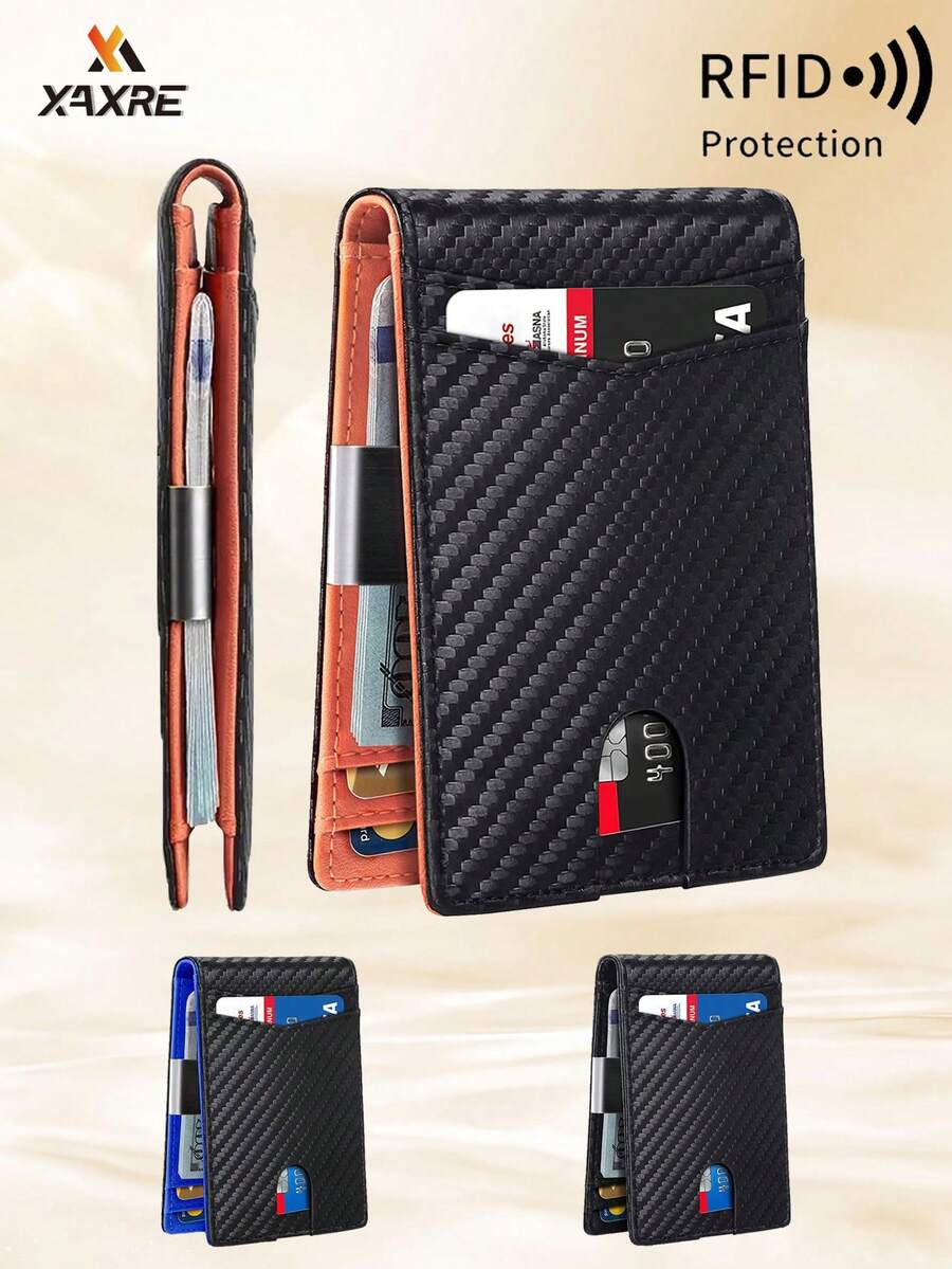 XAXRE 1 pezzo Portafoglio da uomo stile banconota da un dollaro (stile bottone/cerniera/bifold), portafoglio in finta pelle stile vintage per uomo con chiusura a scatto - design compatto e con più slot per carte - per uomo - regalo perfetto per la Festa del Papà, compleanni e occasioni speciali formali/business, idee per San Valentino - Tagli Unica - Visualizzare 1