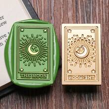 1 Tarot Card Series Fire Lacquer Seal Copper Head, Retro Style, Solid Brass Seal Head, Suitable For DIY Greeting Cards, Sealing Decorations, Desktop Ornaments, Holiday Invitations