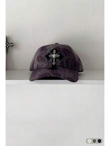 男女通用迷彩棒球帽，街头潮流可调节后扣帽，宽边防晒，做旧牛仔软顶帽，男女皆宜 - 彩色 - 查看 22