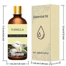 100ml/30ml/10ml 瓶装高级香草精油，100% 纯天然，适用于扩香器、加湿器，自然风格 | 滋养油，节日礼物