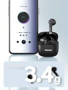 PHILIPS 飞利浦无线蓝牙6.0耳机，半入耳式，高音质，游戏降噪，通用兼容iPhone和安卓系统，型号TAT1020 - 白色 - 查看 7