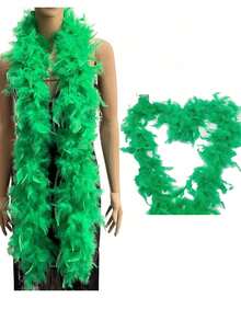 1/5PCS Artificial Colorful Feather Scarf 6.6ft Women Feather Scarf For Dance Wedding Party, Stage Decoration Holiday Party Headdress Accessories Costume Accessories, Scarf Decoration For Birthday Party, Horse Racing, Tea Party, New Year's Eve, Concert And Home Decoration, Dance Wedding, Stage Performance, Carnival Costume And Accessories, Party Supplies, Ideal For Gift Giving