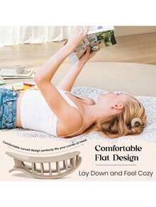 1pc Random Color Matte Oval Flat Clip, Minimalist Dull Finish Large Curved Arc Hair Clip, Duck Clip