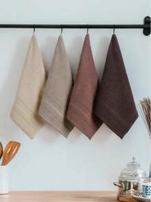 Premium 4-Piece Turkish Cotton Towel Set – 30x50 Cm, Hand & Face Towels, Soft, Absorbent & Durable – Made In Turkey - Brown - View 5