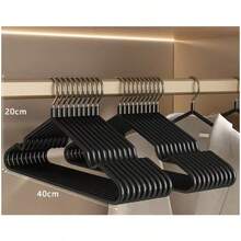 10pcs/20pcs/30pcs/100pcs Stainless Steel Plastic-Dipped Clothes Hangers, Traceless Anti-Shoulder Corner Thickened Clothes Drying Racks, Clothes Drying Racks With Shoulder Grooves, Durable And Space-Saving Clothes Hangers Suitable For Autumn Home Decoration, Bedroom Decoration, And Room Decoration.