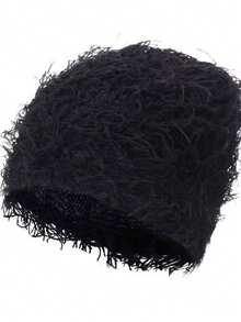 4pcs Distressed Knitted Beanie Fuzzy Winter Hats Thick Warm Beanies Snow Hats Skull For Men Outdoor Ski Knit Cap Winter Warm