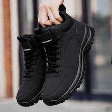 Non Slip Work Boots For Men Slip Resistant Shoes Waterproof Food Service Chef Kitchen Restaurant Working Boots Casual Leather Ankle Boot Outdoor Walking Booties