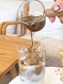 1Pc 400ml Heat-Resistant Glass Tumbler With Lid, Straw And Flat Base For Coffee, Milk Tea, Juice, Water (Home Use)