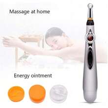 Electric Acupuncture Point Massage Pen Meridian Energy Massage Pen Pain Relief Therapy Back Neck Face Beauty Roller