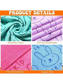 1pc Colorful Ultra-Soft Microfiber Pet Towel - Quick Drying Pet Grooming Bath Towel, Foldable With Playful Bone Pattern - Suitable For Small & Large Dogs And Cats Bathing And Drying, Happy Puppy Play - Multicolor - View 6