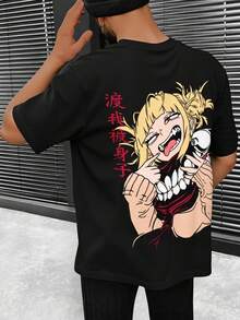 Playera Unisex HIMIKO TOGA Juvenil Cuello Redondo Normal - Negro - Ver 1