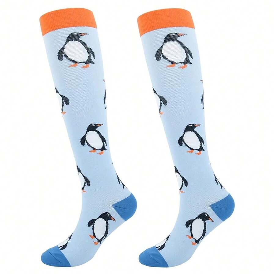 Junely Compression Socks For Women Knee High Socks For Running Athletic Nurses Work Support Travel Flight Sports-9579 - 多色10 - 查看 1