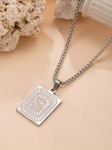 Stainless Steel Initial Letter Pendant Necklace, Durable Modern Single Letter Charm Gift, Elegant Design Suitable For Casual And Formal Occasions