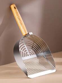 1pc Stainless Steel Cat Litter Scoop, Large Size Litter Box Scooper For Clumping Litter