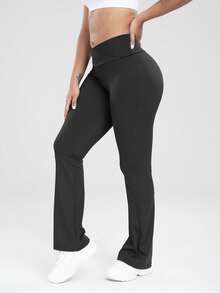 3 Pack Women's High Waist Butt Lifting Flare Yoga Pants – Tummy Control, Slim Fit, Stretchy & Comfy Leggings For Workout, Casual & Daily Wear - 黑灰粉 - 查看 2