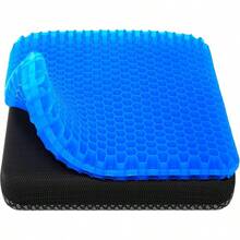 Gel Seat Cushion Cooling Seat Cushion Super Large And Thick Breathable Honeycomb Design Absorbs Pressure Points Seat Cushion Gel Cushion For Office Chair Home Car Seat Cushion For Wheelchair - Blue - View 1