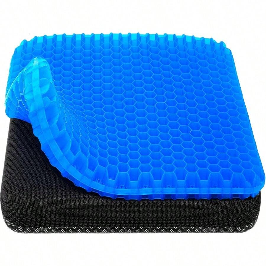 Gel Seat Cushion Cooling Seat Cushion Super Large And Thick Breathable Honeycomb Design Absorbs Pressure Points Seat Cushion Gel Cushion For Office Chair Home Car Seat Cushion For Wheelchair - Blue - View 1