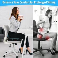 TranquilMoments Seat Cushion Gel Wheelchair Seat Cushion Ergonomic Chair Cushions For Office Chairs And Car Relieve Sciatica Back And Tailbone Pain Removable Cover And Non Slip Bottom Black - 黑色 - 查看 6