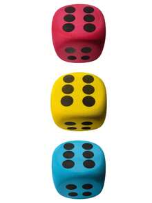 6 PIEZAS, Dados de espuma EVA extra grandes de 3,8/8 cm - Una herramienta de aprendizaje matemático de seis caras, utilizada como pelota antiestrés en el aula, un dado gigante de 6 caras extra grande, un juguete de aprendizaje educativo para aliviar la ansiedad, adecuado para juegos de mesa, portátil y ligero, es la opción perfecta para regalos de cumpleaños y vuelta al cole. Obtén tu número de la suerte.