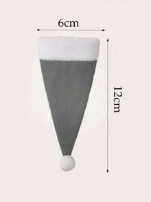 10/20 pièces Chapeaux de Noël mini gris/rouges, set de couteau et fourchette de chapeau de Noël, décoration de table de fête, décoration de centre de table à dîner