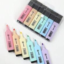 4pcs/6pcs Pastel Purple Highlighter Pens - Bright Vivid Colors, No Bleed, Quick Drying, Chisel Tip For School, Office, Study, Notebooks, Planners, Journals, Stationery, Essential School Supplies, Fashion Design, Smooth Marking, Office Supplies, Colored Markers, Durable Markers, Highlighters, Office Workers